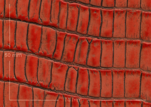 Griffband rot mit 'Krokodilprägung'
