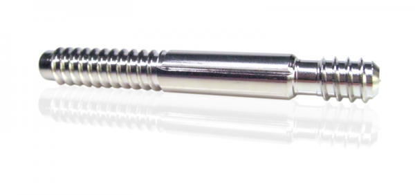 Edelstahl - Pin mit flachem Gewindetal (Kerndurchmesser ~7,8 mm)